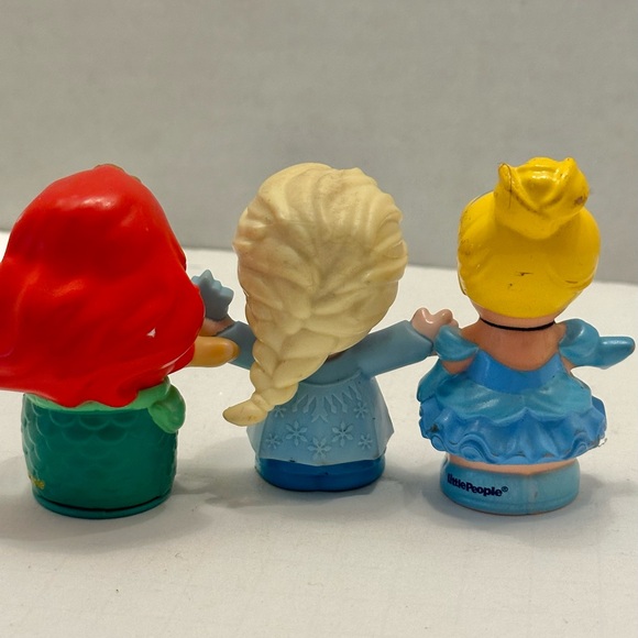 Little People Disney Princess Lot of 3 Arial Cinderella Elsa Cake Toppers - Picture 2 of 3